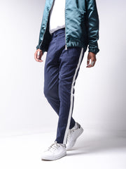 MODP Navy Ankle Pants Bold Stripes