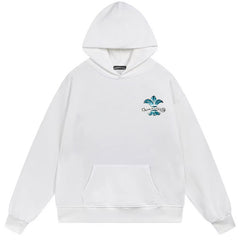 Letter Cross Pattern Hoodie #B39