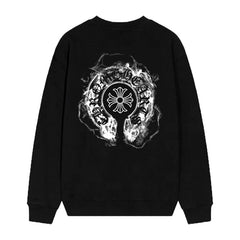 Letter Cross Pattern Sweatshirt #D38