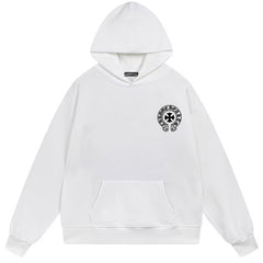Letter Cross Pattern Hoodie #B16