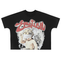 Angel Rhinestone Cropped Tee