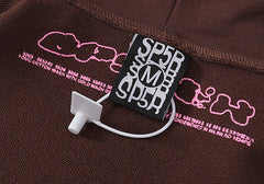 Number Hoodie-Brown #8203