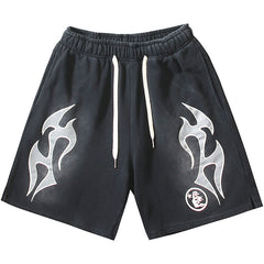Grey Flame Shorts
