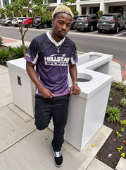 Sports Purple Mesh Jersey