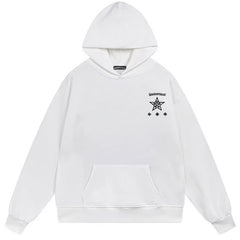 Letter Cross Pattern Hoodie #B10
