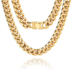 Men's Titanium Steel Cuban Necklace #CHA110