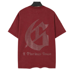 Rhinestone Letter Pattern T-shirt #G6225