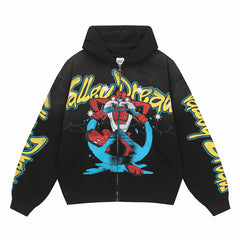 Letter Pattern Hoodie #V3399