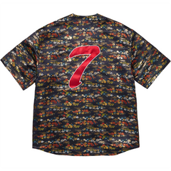 Floral Jacquard Baseball Jersey