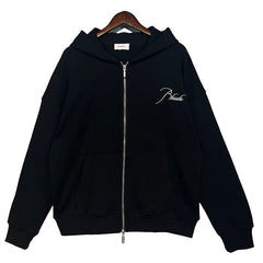 Logo-Embroidered Zip Up Hoodie