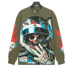 Skeleton Racer Long Sleeve T-Shirt
