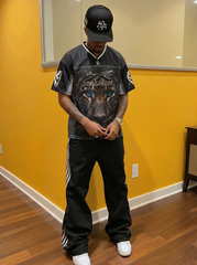 Panther Print Mesh Jersey