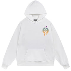 Letter Cross Pattern Hoodie #B52