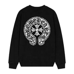Letter Cross Pattern Sweatshirt #D20