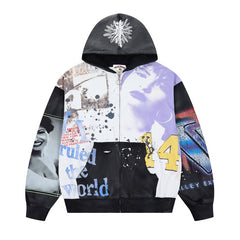 Letter Pattern Hoodie #V157