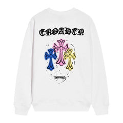 Letter Cross Pattern Sweatshirt #D25