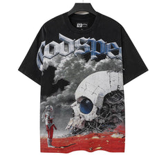 Astronaut Skull Pattern T-shirt #G6192
