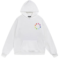 Letter Cross Pattern Hoodie #B60