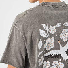 Crane Bloom Printed Tee