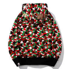 Multicolor camouflage shark Hoodie