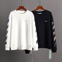 Classic Monet Oil Painting Arrow Round Neck Pullover Sweatshirts