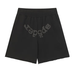 Letter Pattern Shorts #S232 Black