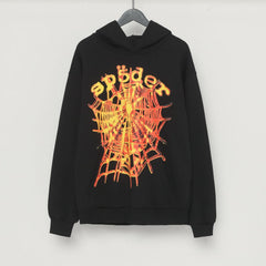 Web Letter Pattern Hoodie #S224