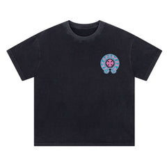 CH Patterned Washed Distressed T-shirt