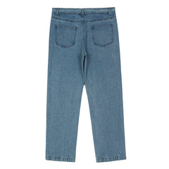 Embroidered Logo Trousers Mid Rise Jeans
