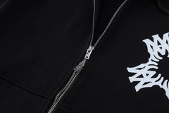 Pattern Letter Hoodie #7226