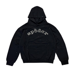 Rhinestone Letter Hoodie #S557