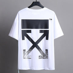 Black and white printed arrow pattern T-Shirts