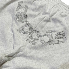 Letter Pattern Rhinestones Pants #S556