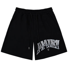 Letter Print Shorts #A8719