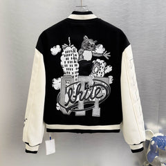 Letter Embroidered Jacket #S71
