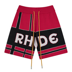 knitted casual letter shorts