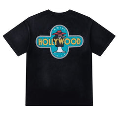 Cartoon Big Bad Wolf Pattern T-shirt