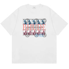 Clock Coconut Tree Print T-Shirts