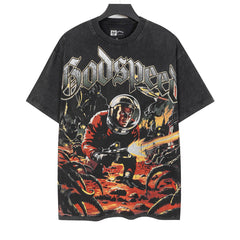 Astronaut War Pattern T-shirt #G6363