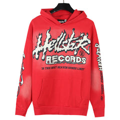 Records Tie Dye Hoodie Red