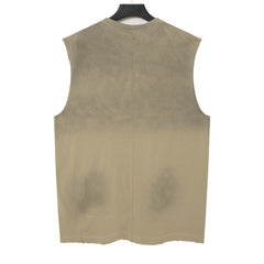Skull Print Rhinestone Sleeveless T-Shirt Vest #V1500