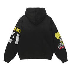 Letter Pattern Hoodie #V3446