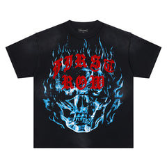 Blue Flame Skull Tee