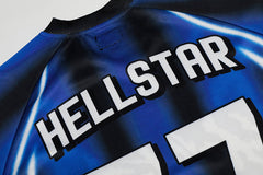 'Blue Stripes' Mesh Jersey