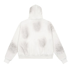 Rhinestone Letter Pattern Hoodie #VA02