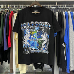 Letter Printed T-Shirt Black