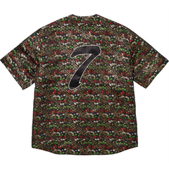 Floral Jacquard Baseball Jersey
