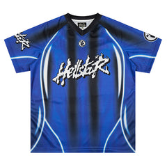 'Blue Stripes' Mesh Jersey