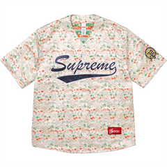 Floral Jacquard Baseball Jersey