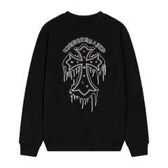 Letter Cross Pattern Sweatshirt #P19